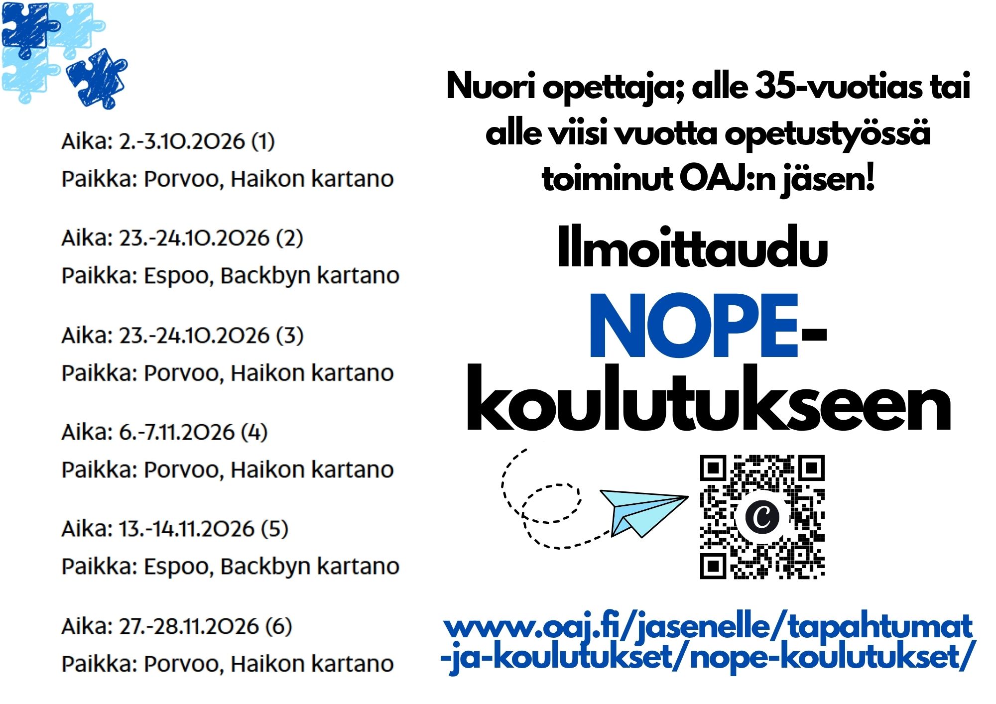 Ilmoittaudu NOPE-koulutukseen!
